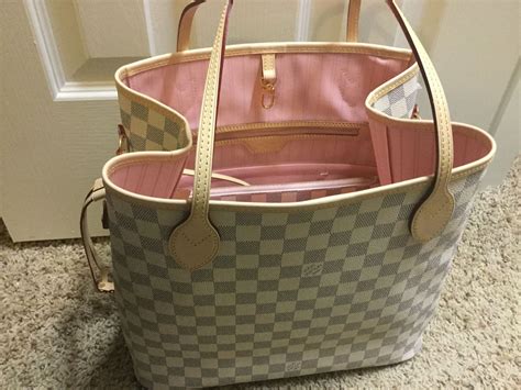 louis vuitton neverfull mm rose ballerine damier azur|louis vuitton damier neverfull bag.